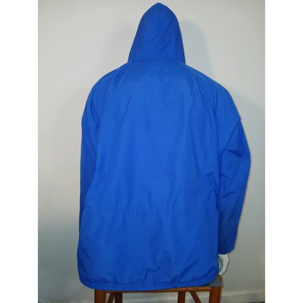 Vintage 80s L.L. Bean Anorak Size XL Blue 1/4 Zip Up Hooded USA